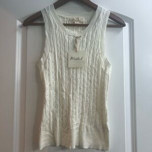NWT- Marled crochet knit tank top- size Medium